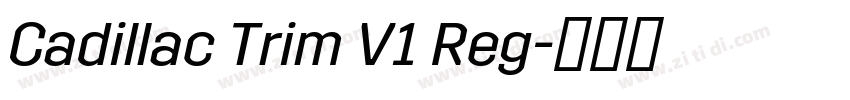 Cadillac Trim V1 Reg字体转换